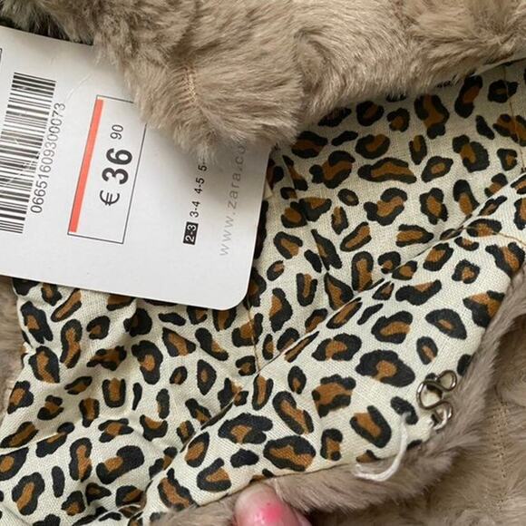 Zara Girls 2-3 Faux Fur Vest - Picture 4 of 5